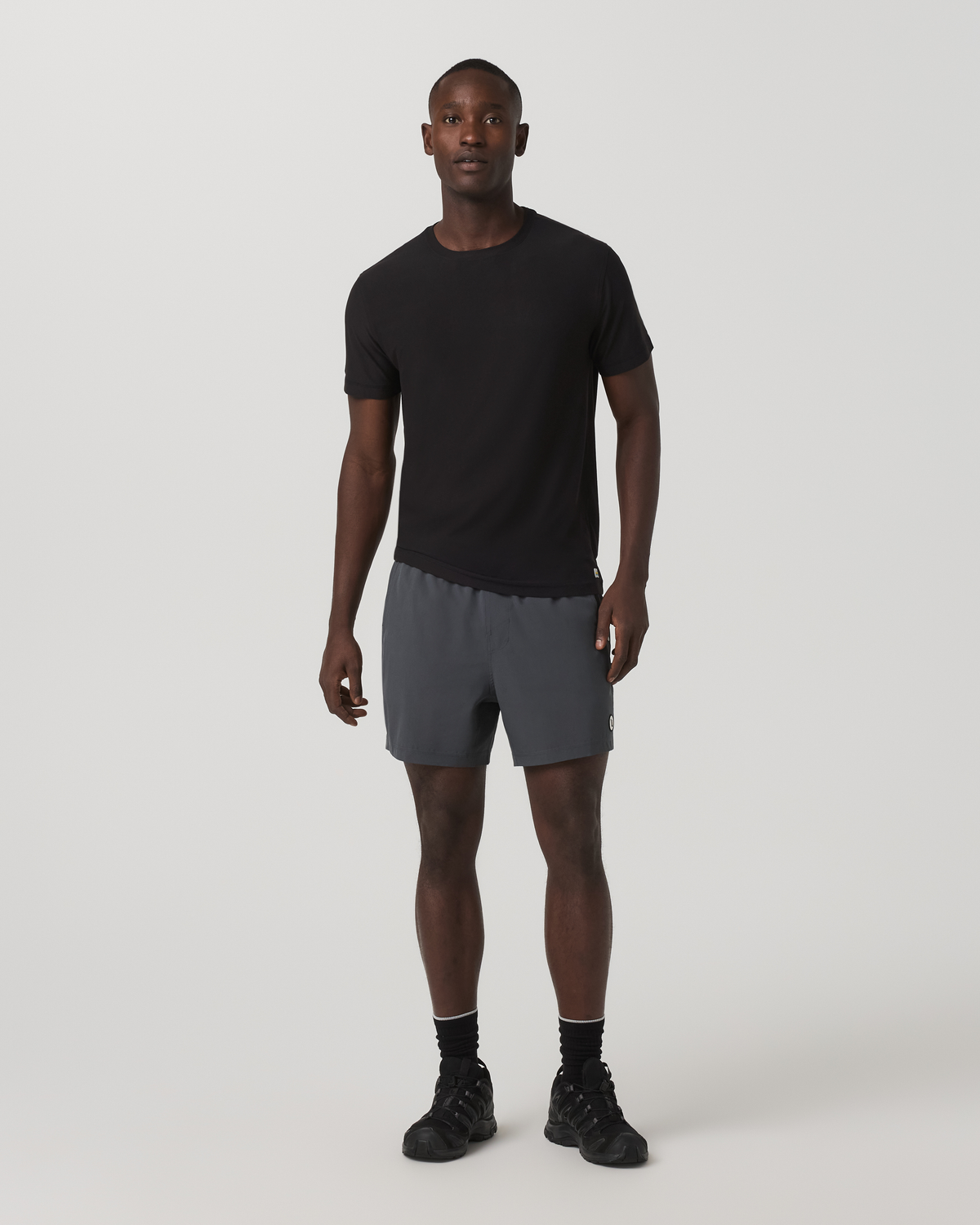 Men Vuori Strato Tech Tee Men's Black Quick Dry T Shirt