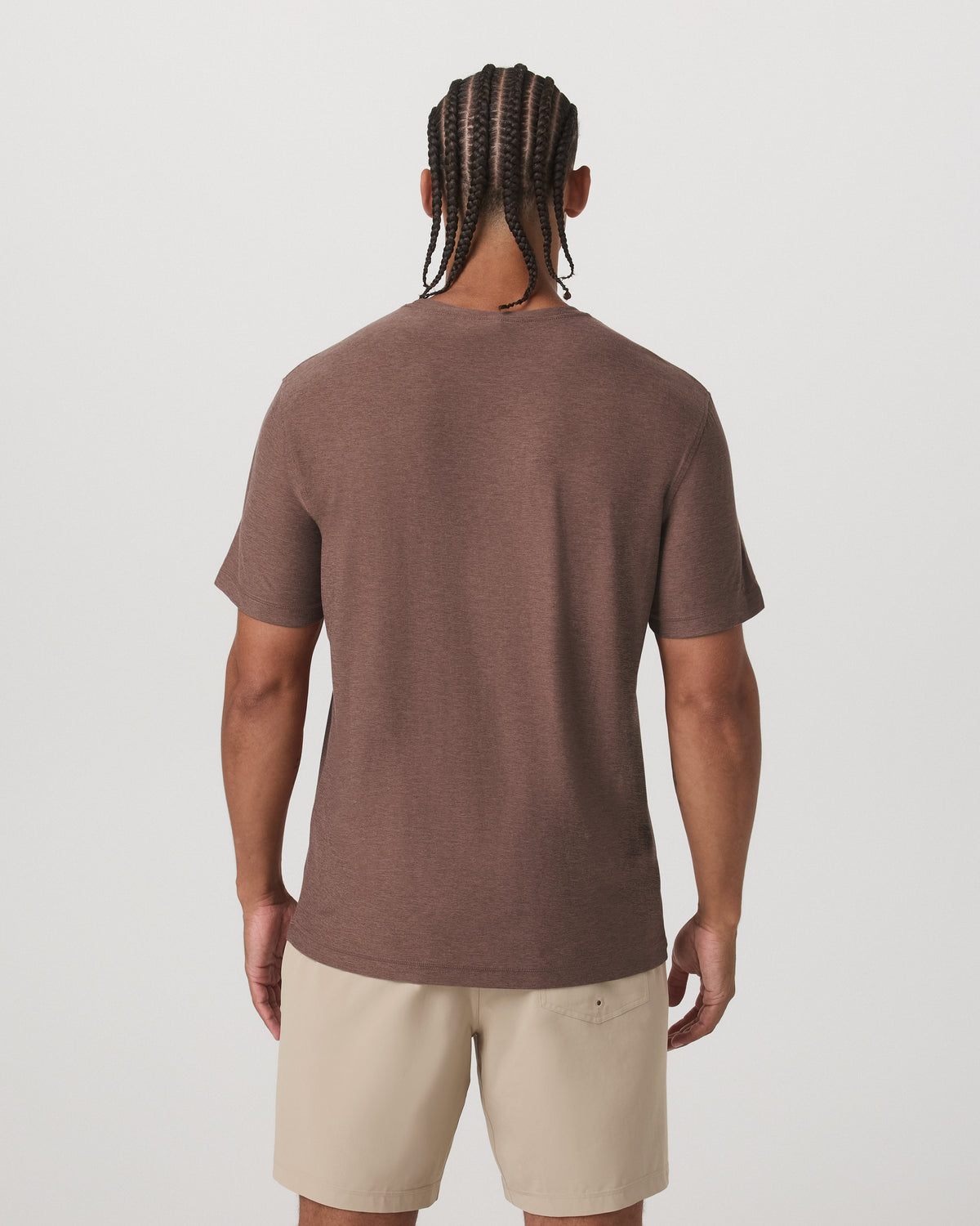 Men Vuori Strato Tech Tee Men's Sable Heather Performance T-Shirt