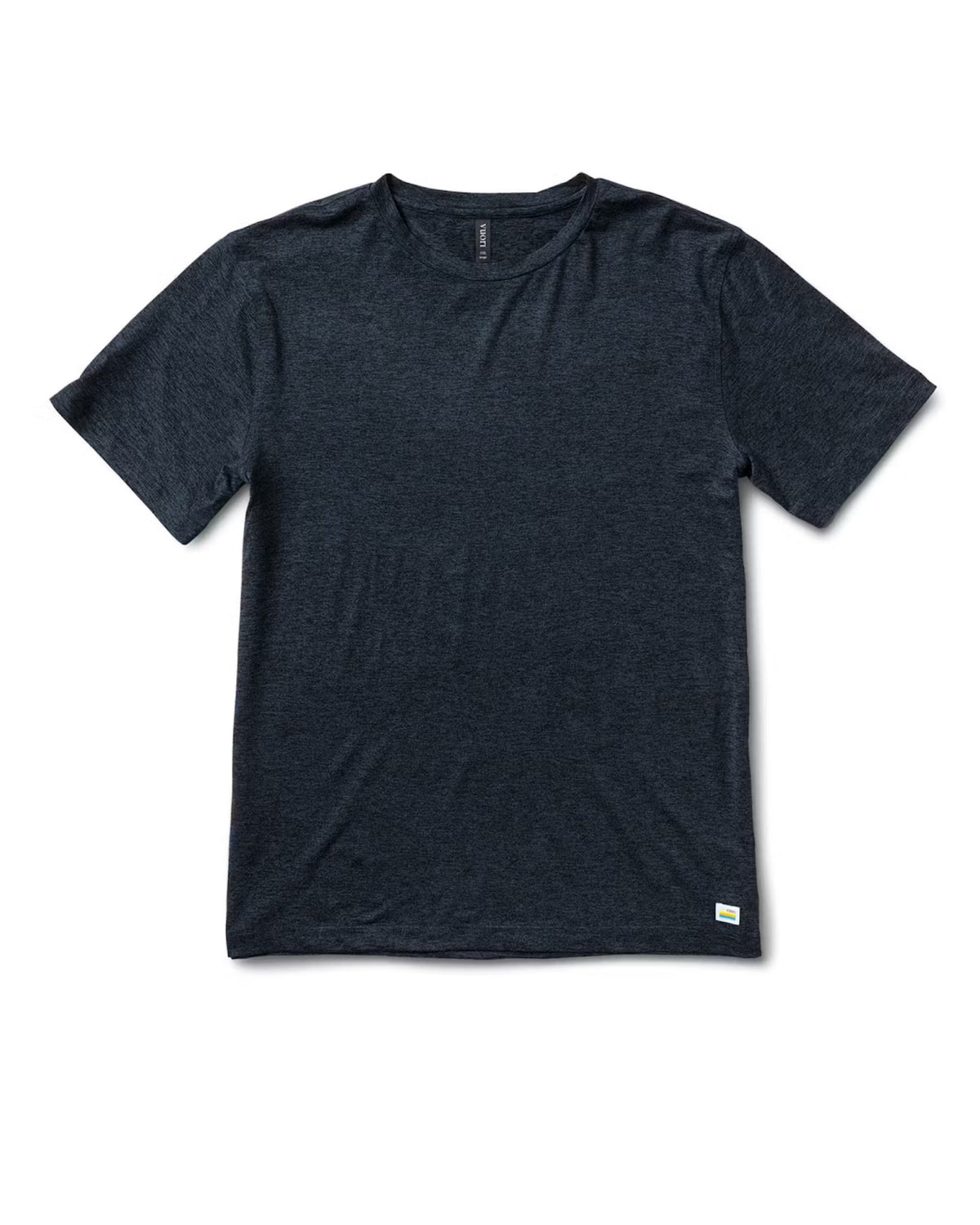 Men Vuori Strato Tech Tee Men's Navy Heather Blue Tee