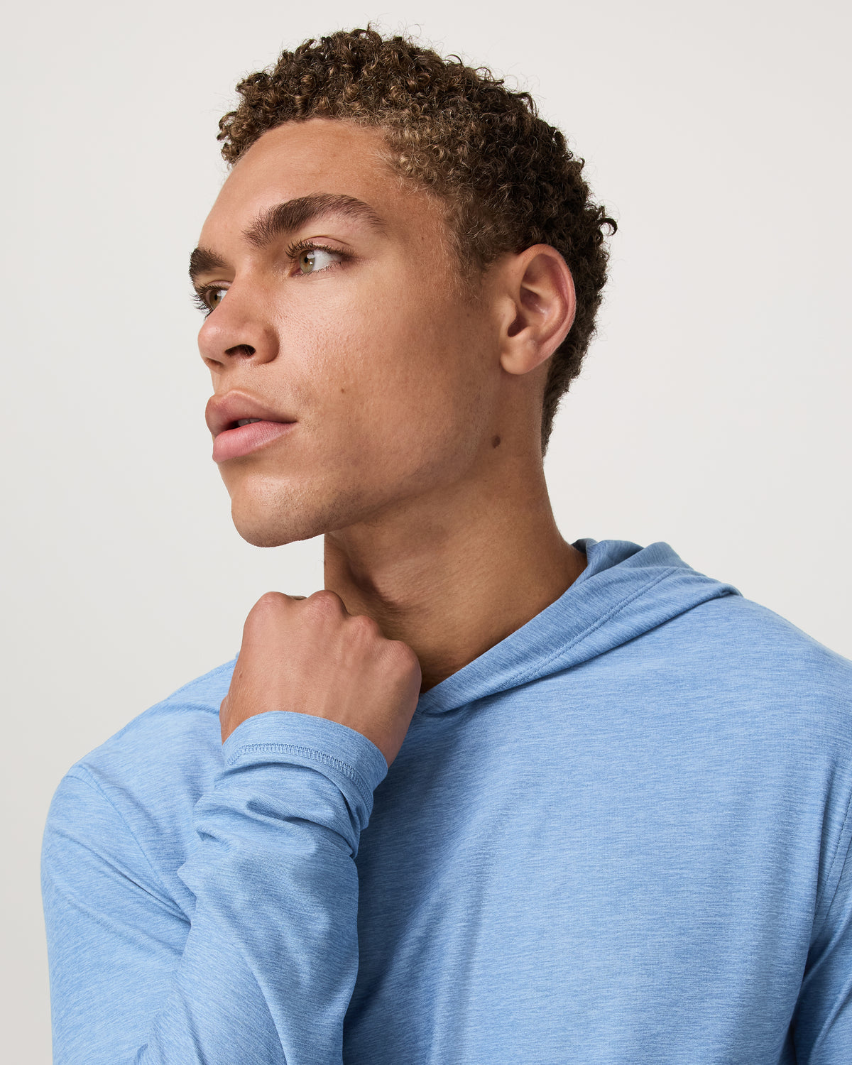 Men Vuori Strato Tech Hoodie Men's Isle Blue Heather Hoodie