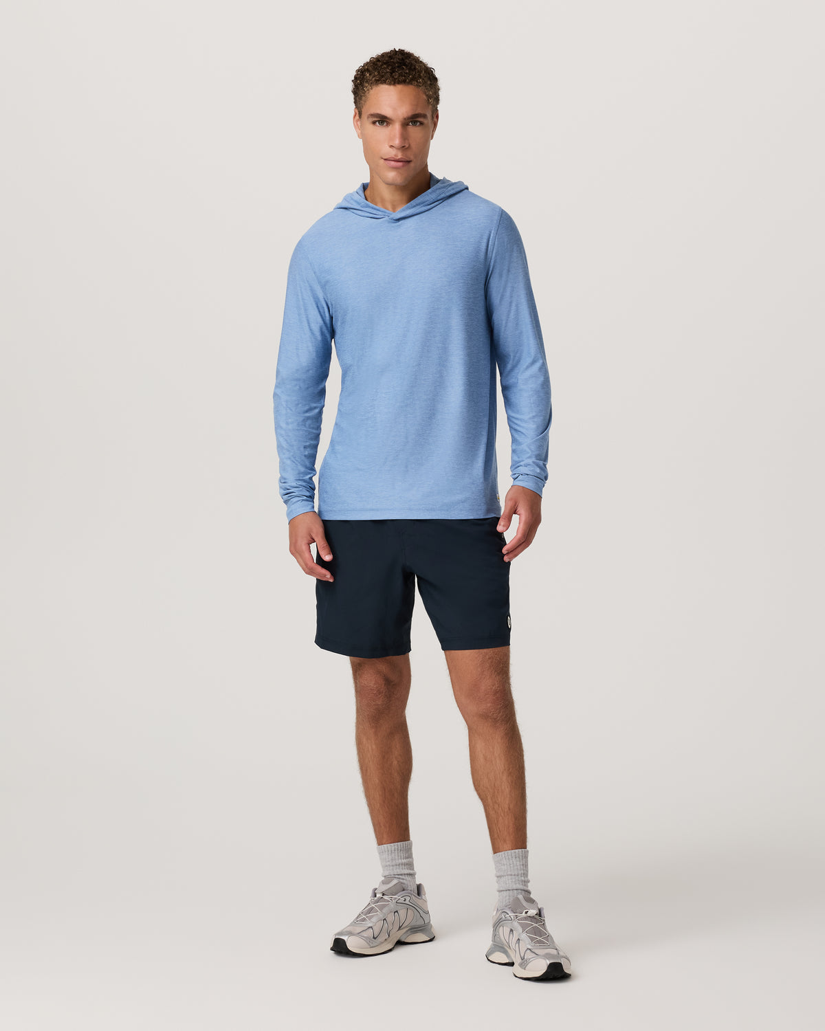 Men Vuori Strato Tech Hoodie Men's Isle Blue Heather Hoodie