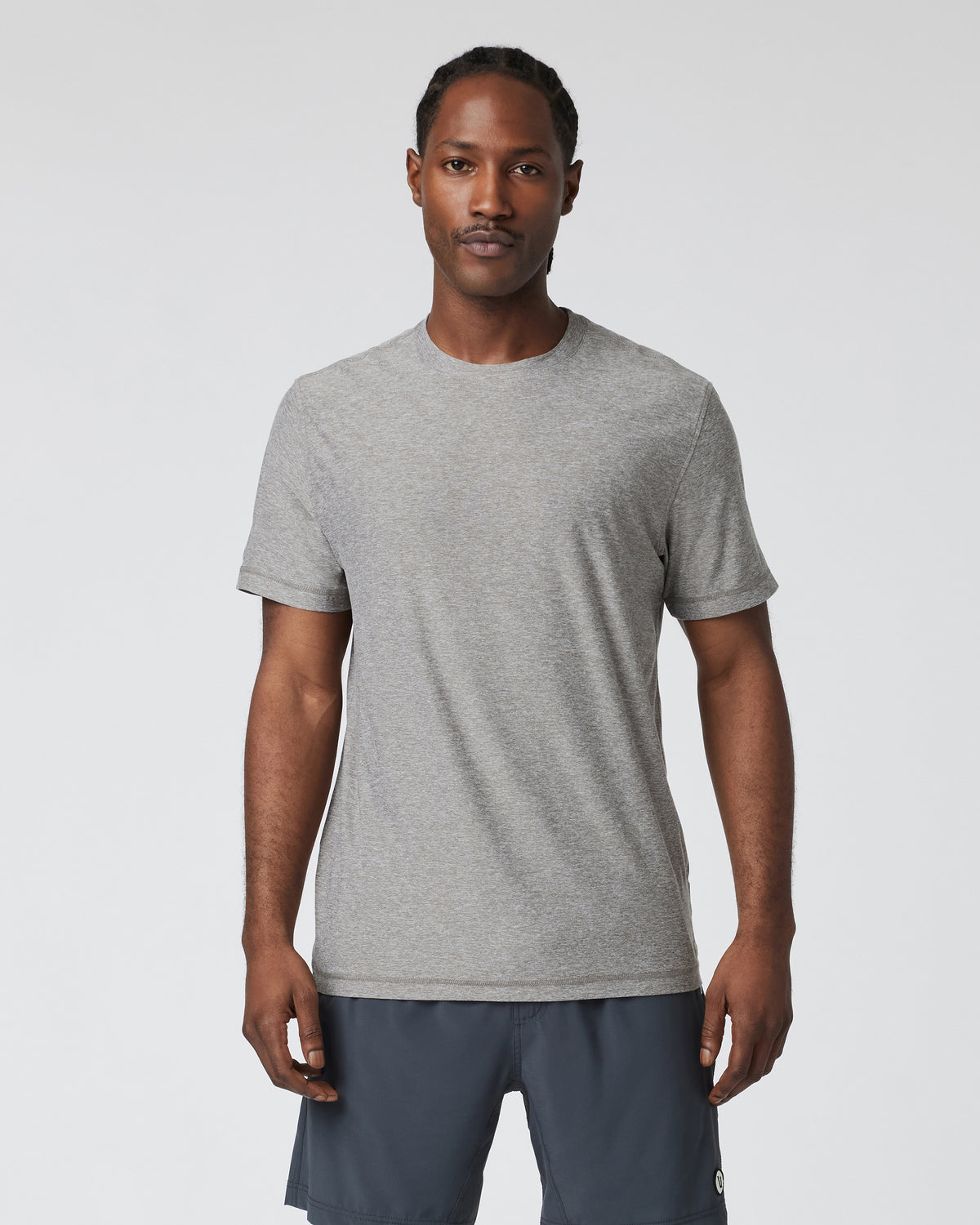 Men Vuori Strato Tech Tee Heather Grey Men's Tech Shirt