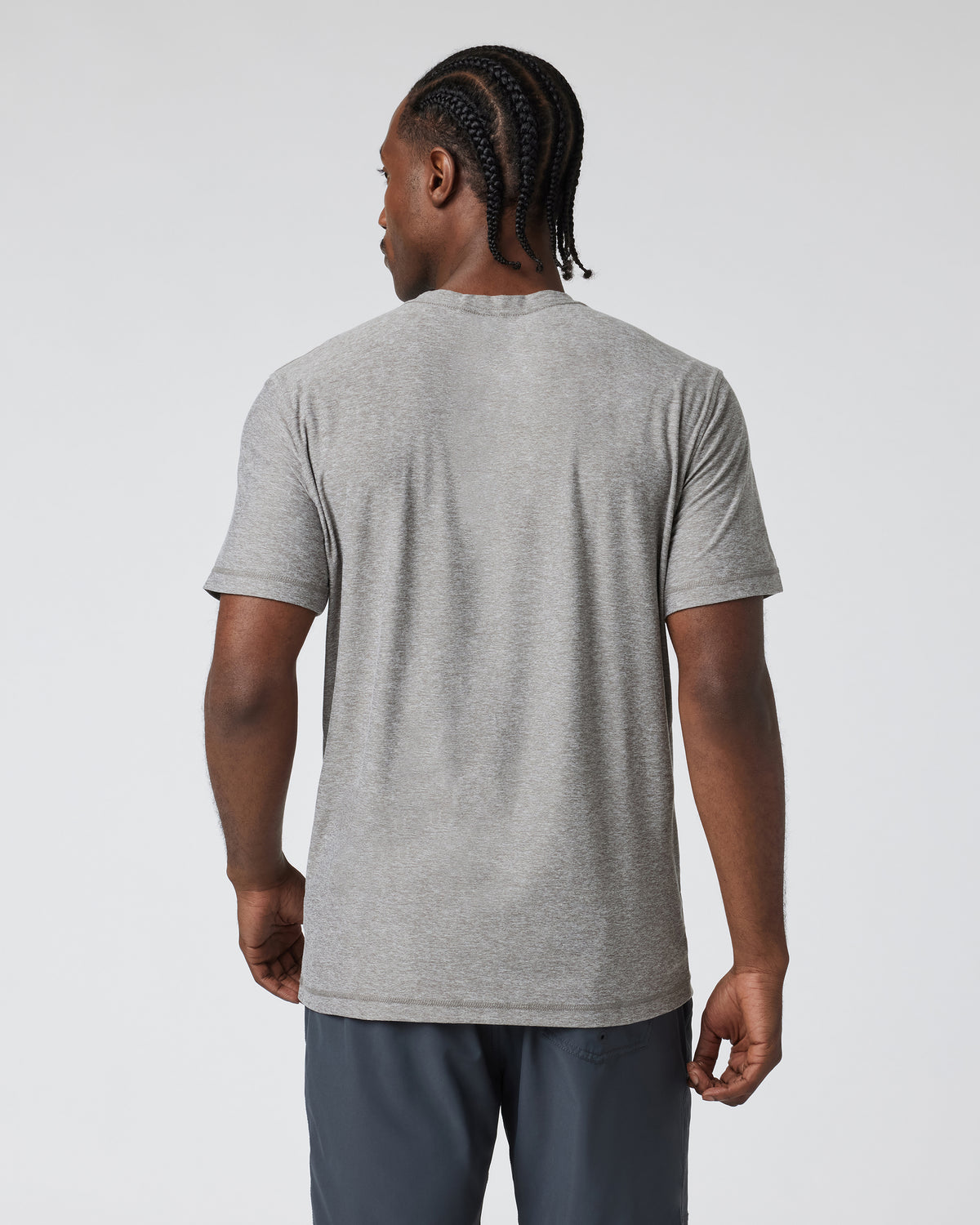 Men Vuori Strato Tech Tee Heather Grey Men's Tech Shirt