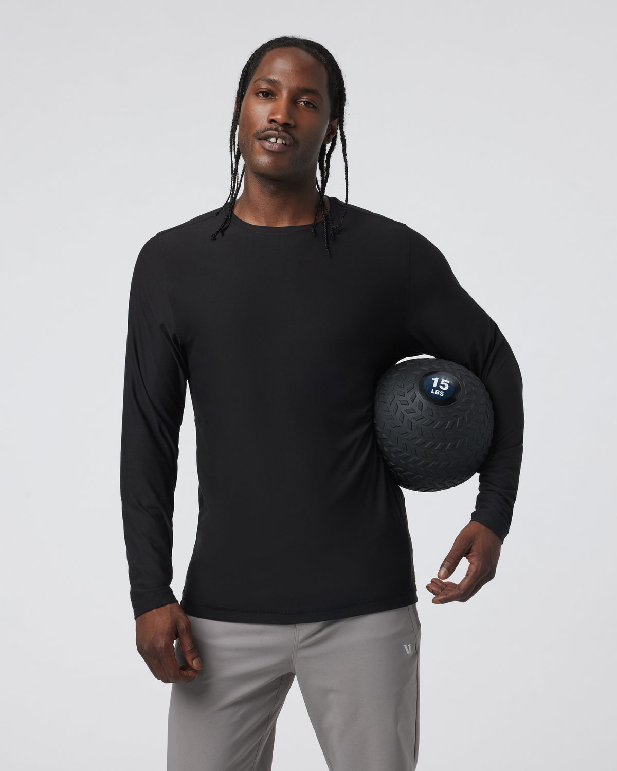 Men Vuori Long Sleeve Strato Tech Tee Men's Black Shirt