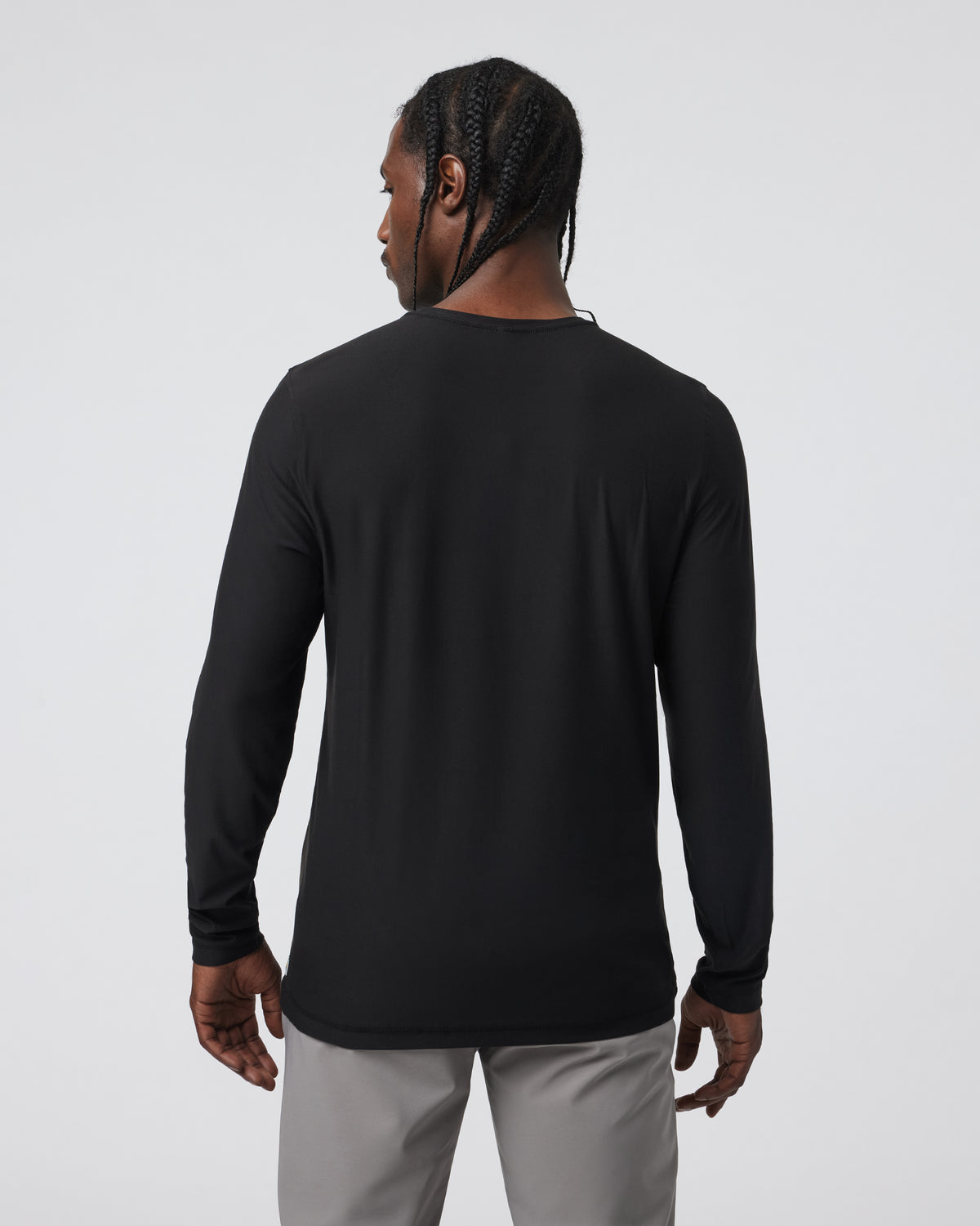 Men Vuori Long Sleeve Strato Tech Tee Men's Black Shirt