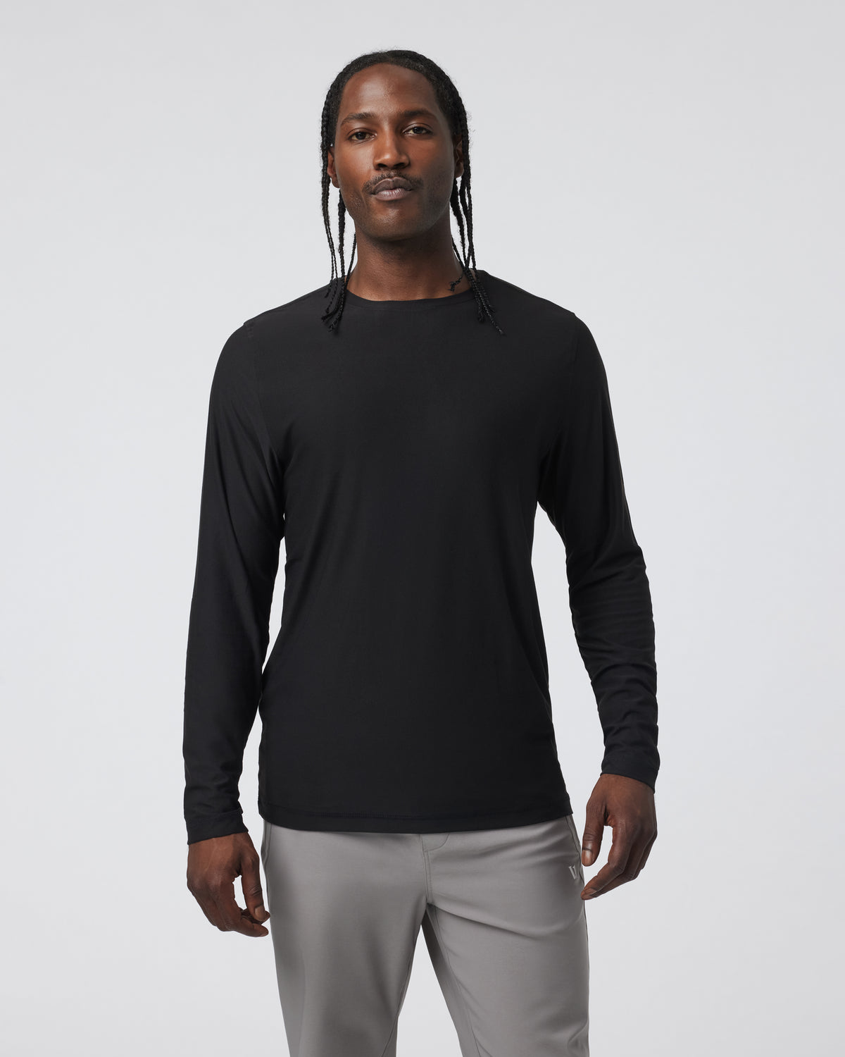Men Vuori Long Sleeve Strato Tech Tee Men's Black Shirt
