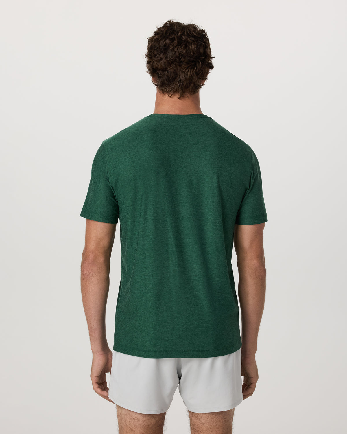 Men Vuori Strato Tech Tee Men's Viridian Heather Performance Shirt
