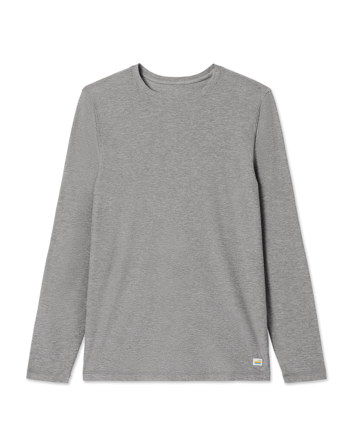 Men Vuori Long-Sleeve Strato Tech Tee Heather Grey Shirt