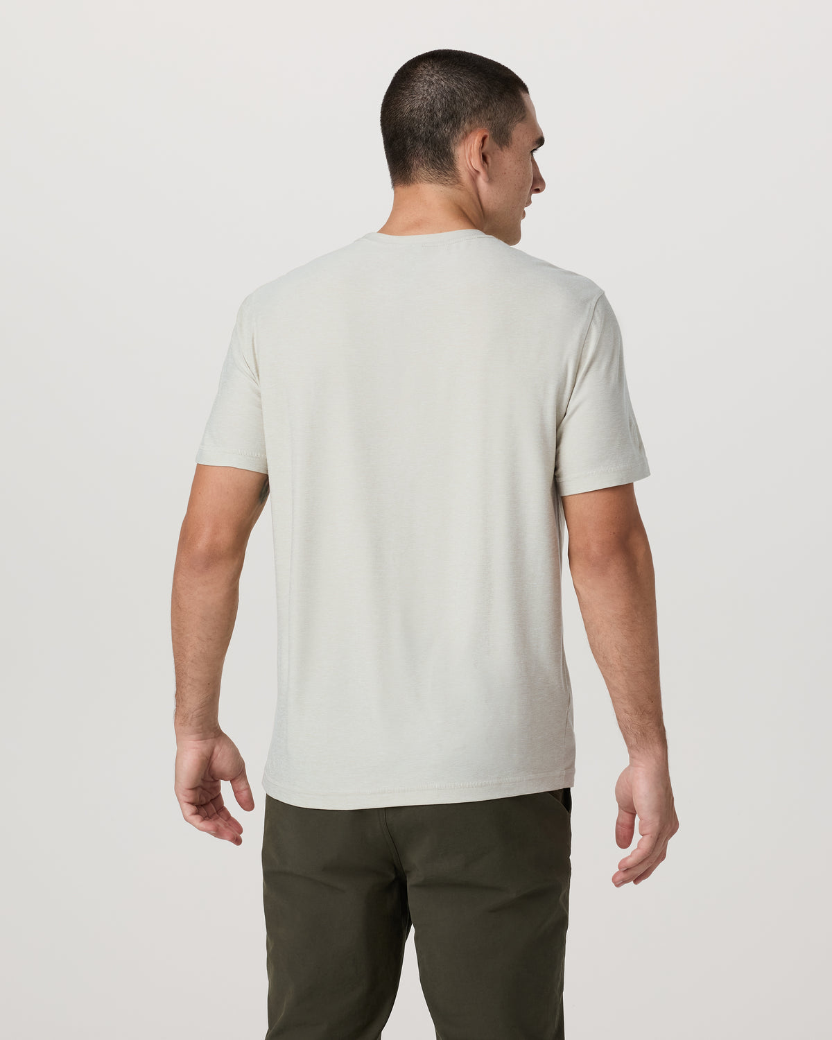 Men Vuori Strato Tech Tee Men's Mushroom Heather T-Shirt
