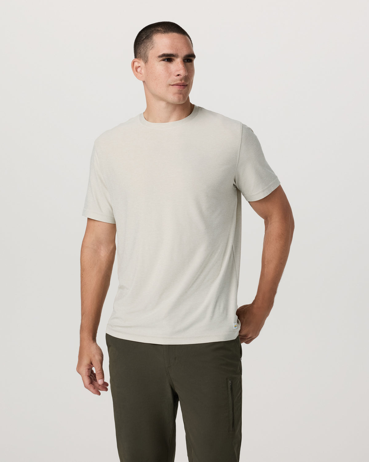 Men Vuori Strato Tech Tee Men's Mushroom Heather T-Shirt