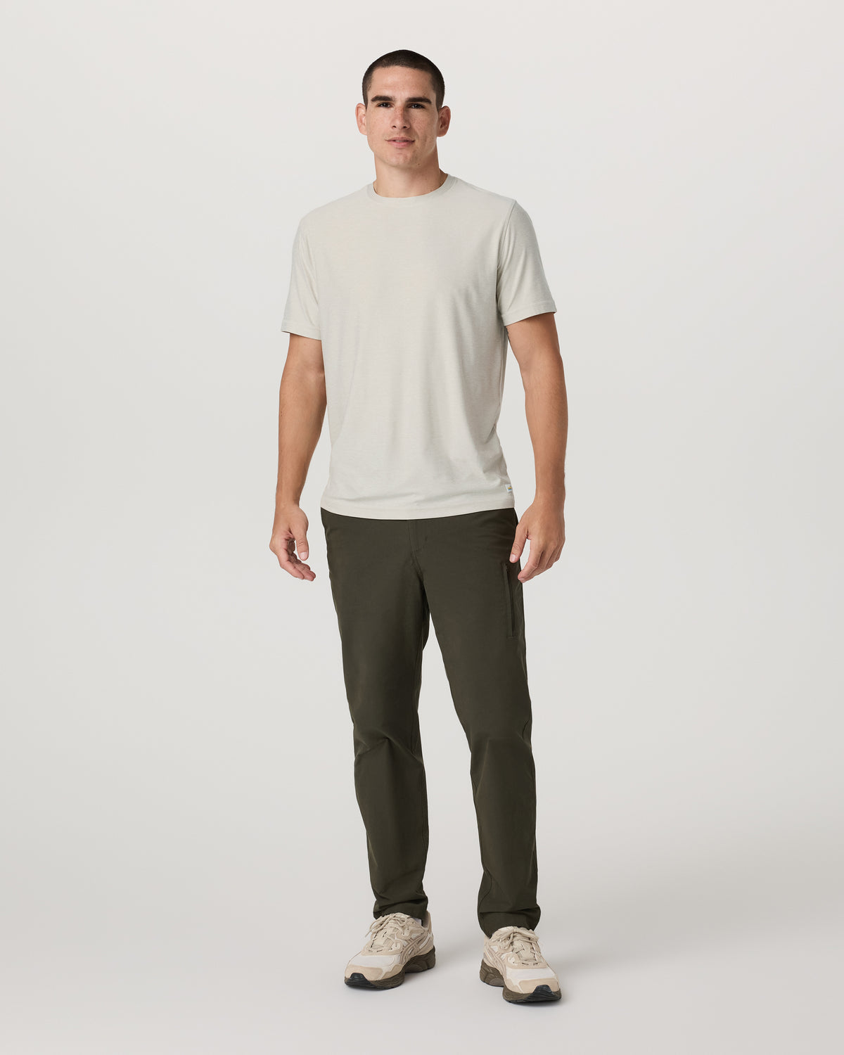 Men Vuori Strato Tech Tee Men's Mushroom Heather T-Shirt