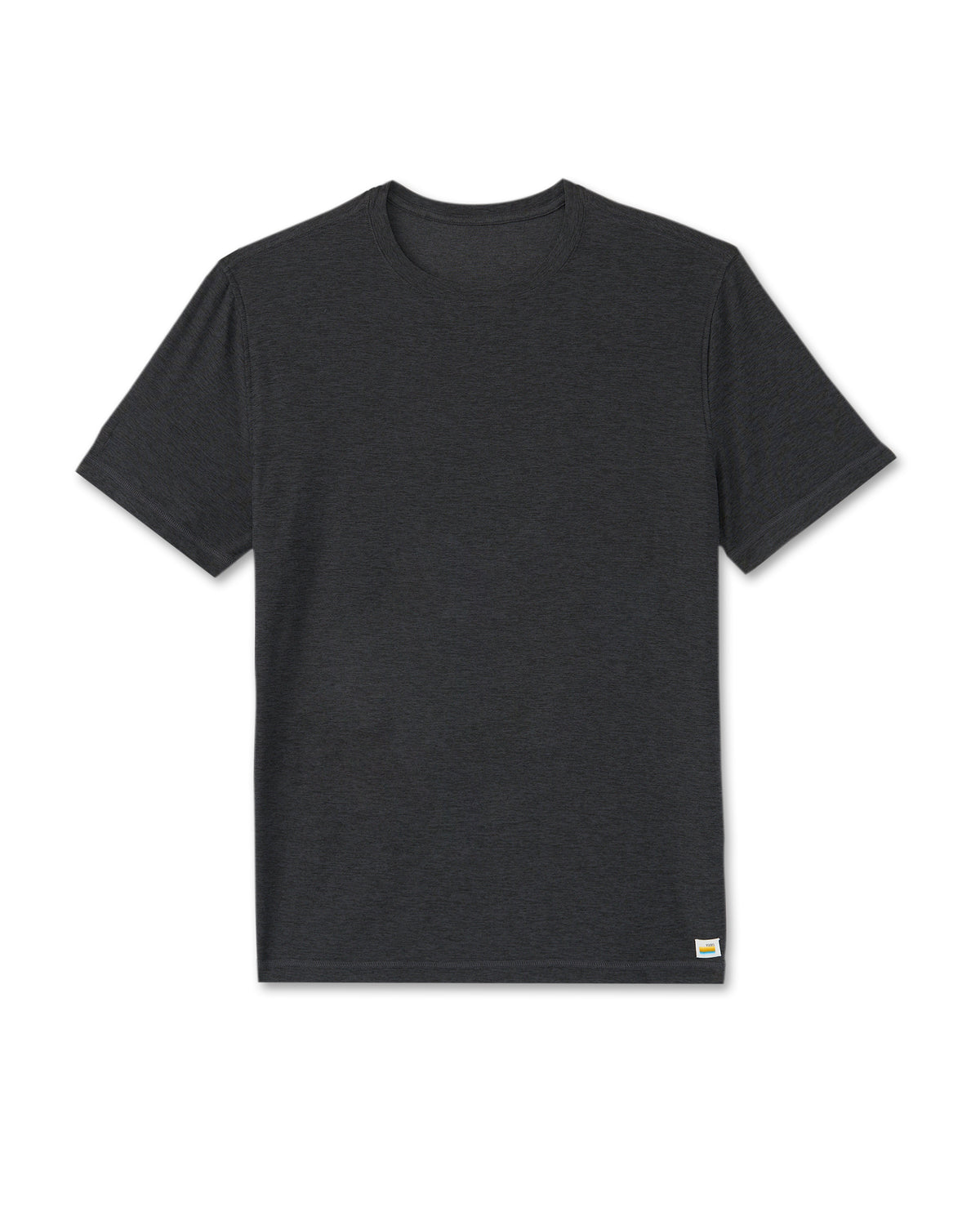 Men Vuori Strato Tech Tee Men's Charcoal Moisture Wicking Shirt