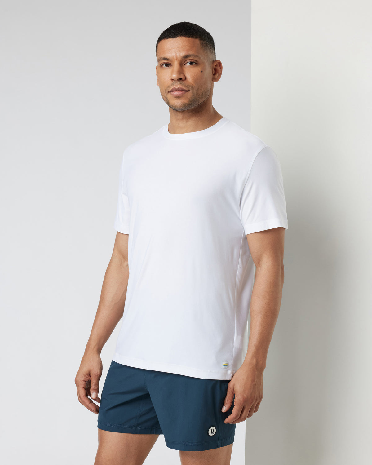 Men Vuori Strato Tech Tee Men's White Tech Shirt