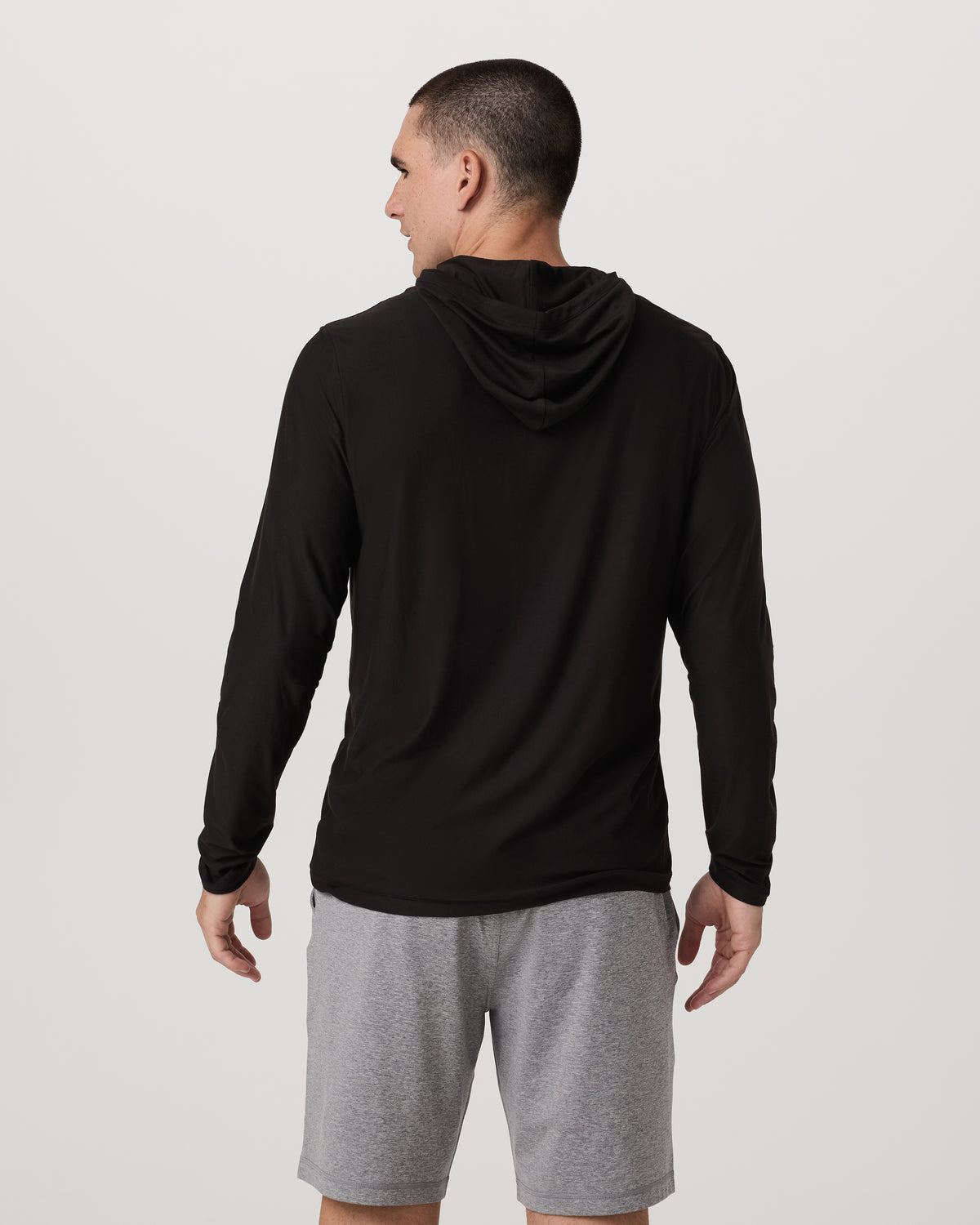 Men Vuori Strato Tech Hoodie Men's Black Long Sleeve Hoodie