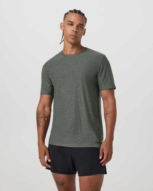 Men Vuori Strato Tech Tee Men's River Rock Heather T-Shirt
