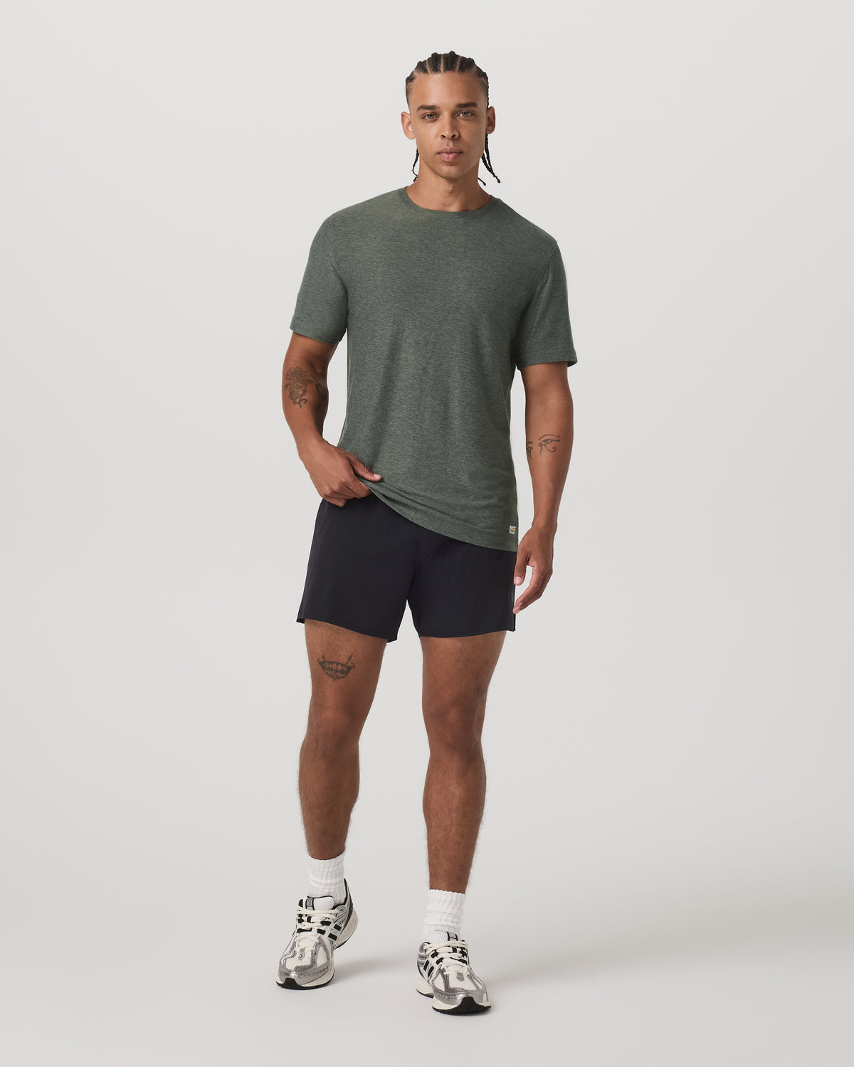 Men Vuori Strato Tech Tee Men's River Rock Heather T-Shirt