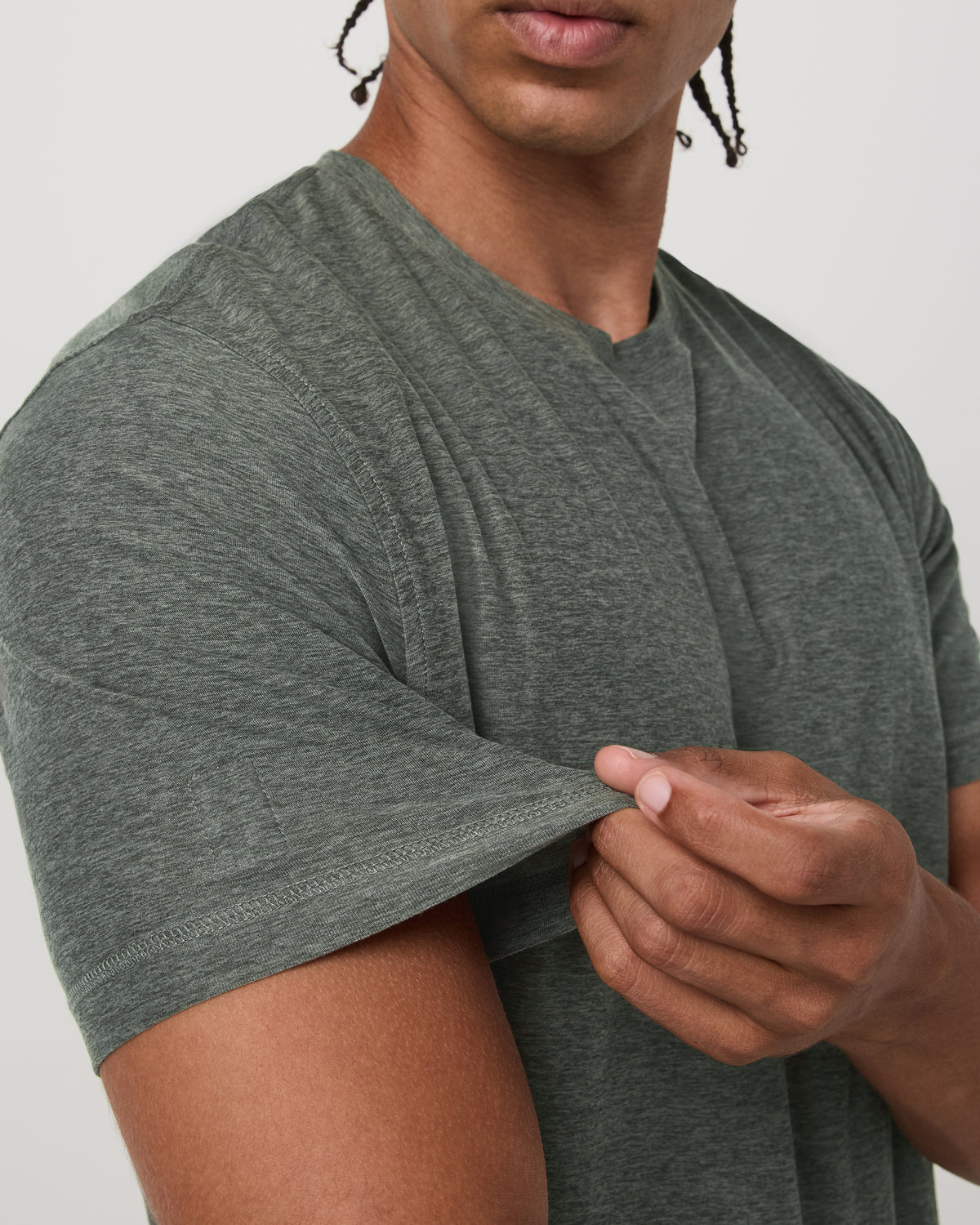 Men Vuori Strato Tech Tee Men's River Rock Heather T-Shirt