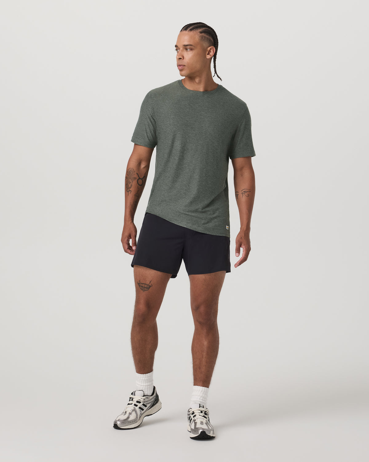 Men Vuori Strato Tech Tee Men's River Rock Heather T-Shirt