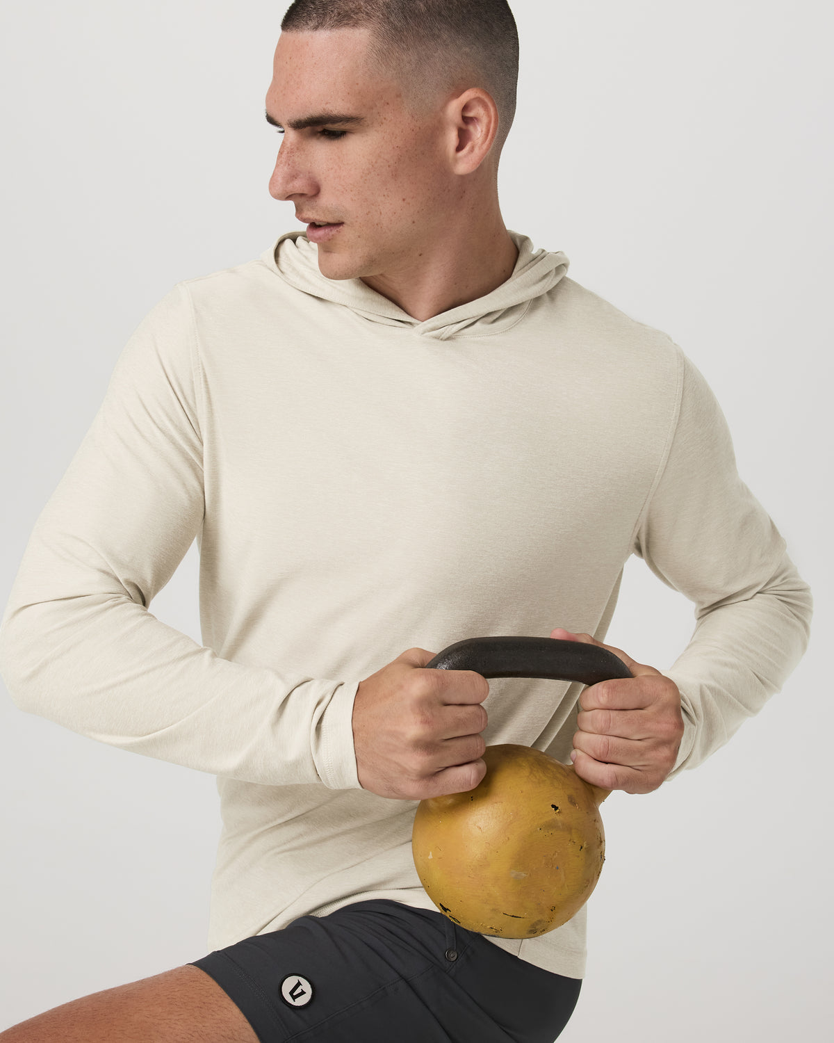 Men Vuori Strato Tech Hoodie Men's Mushroom Heather Hoodie