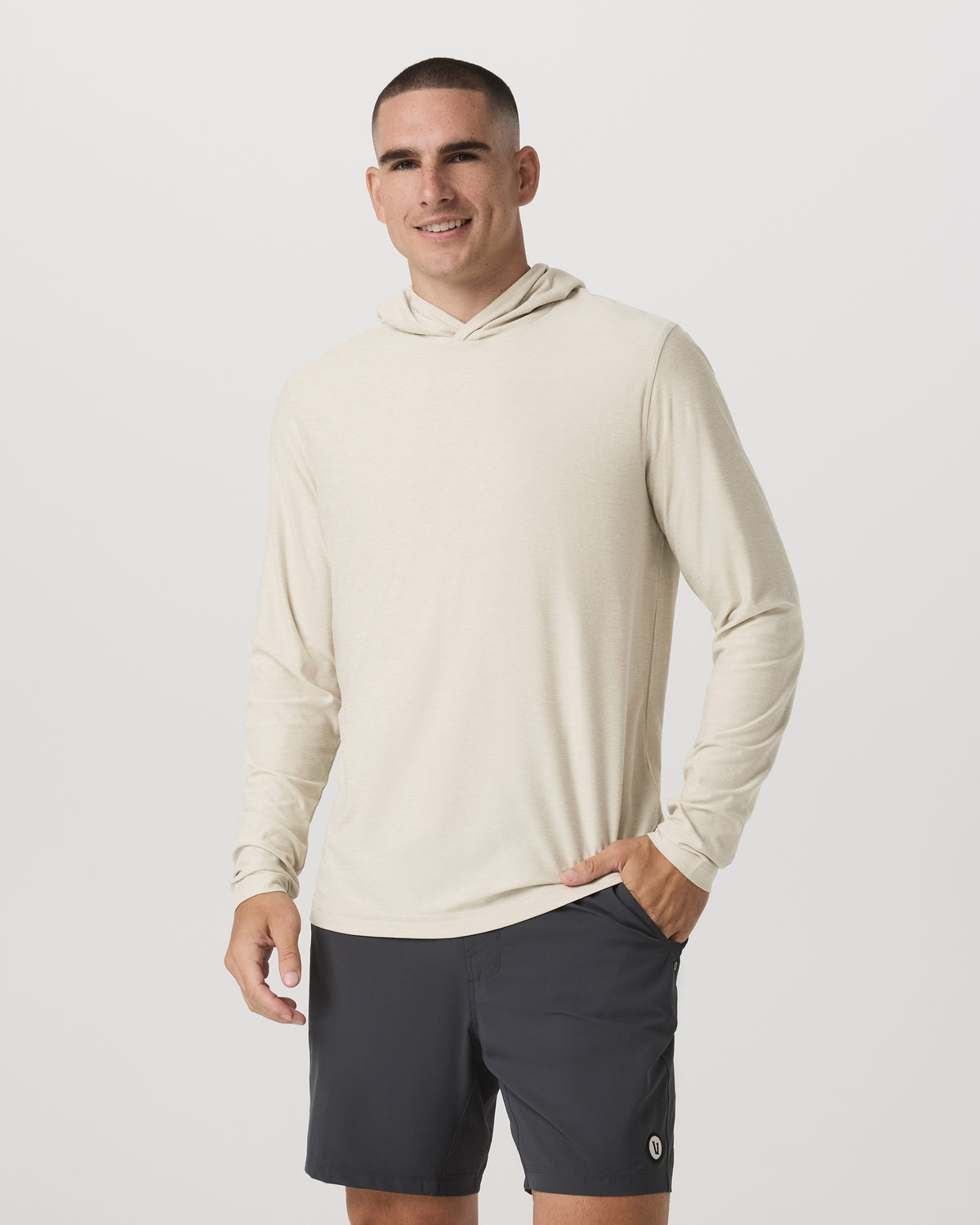 Men Vuori Strato Tech Hoodie Men's Mushroom Heather Hoodie