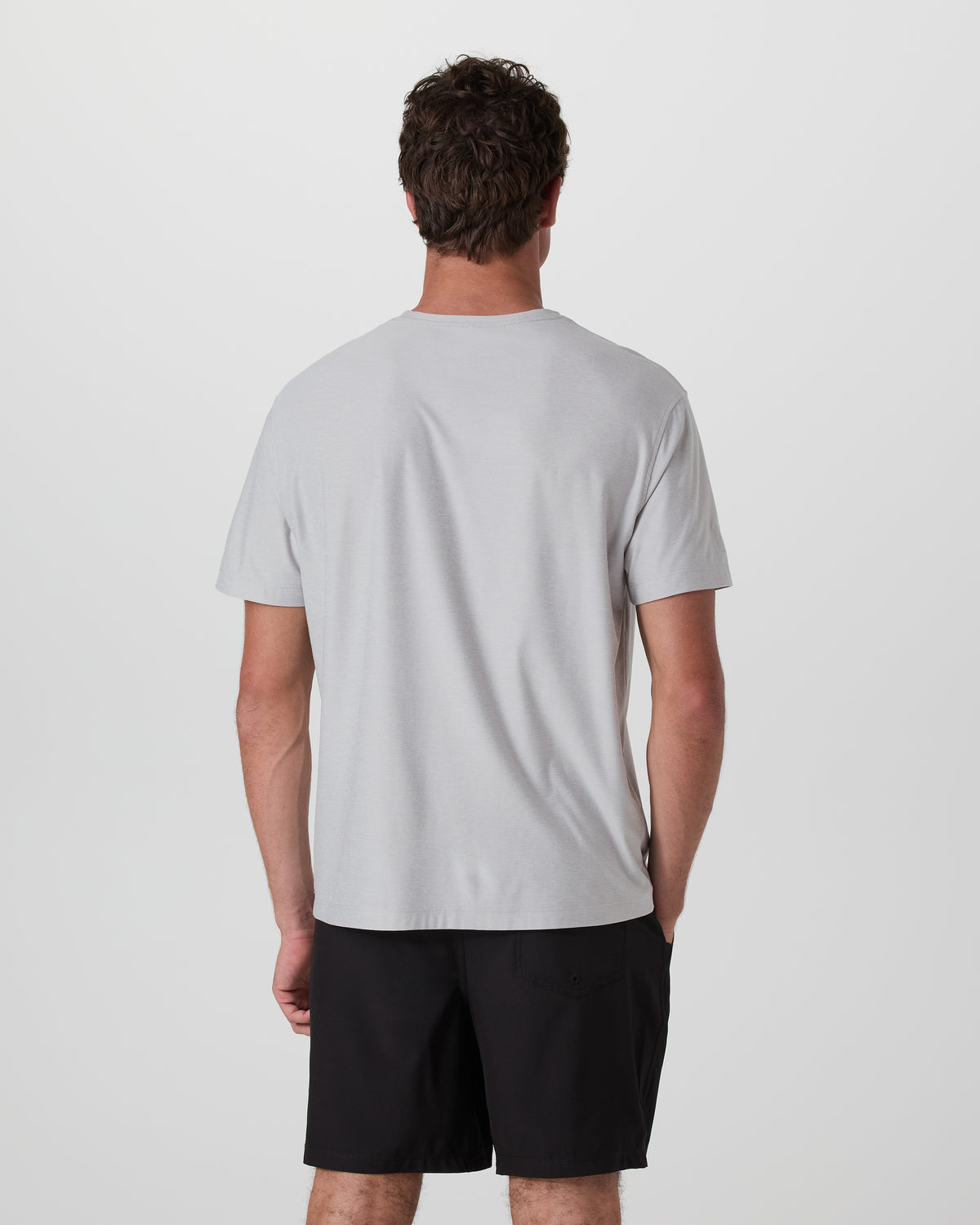 Men Vuori Short Sleeve Strato Pocket Tee - Relaxed Fit Platinum Heather