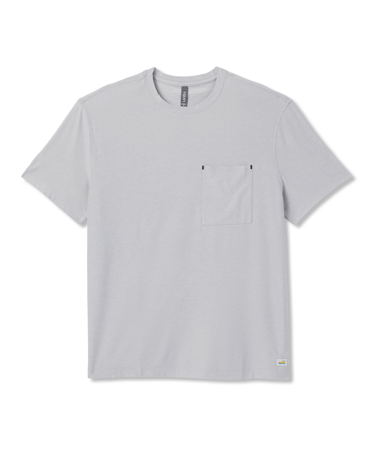 Men Vuori Short Sleeve Strato Pocket Tee - Relaxed Fit Platinum Heather