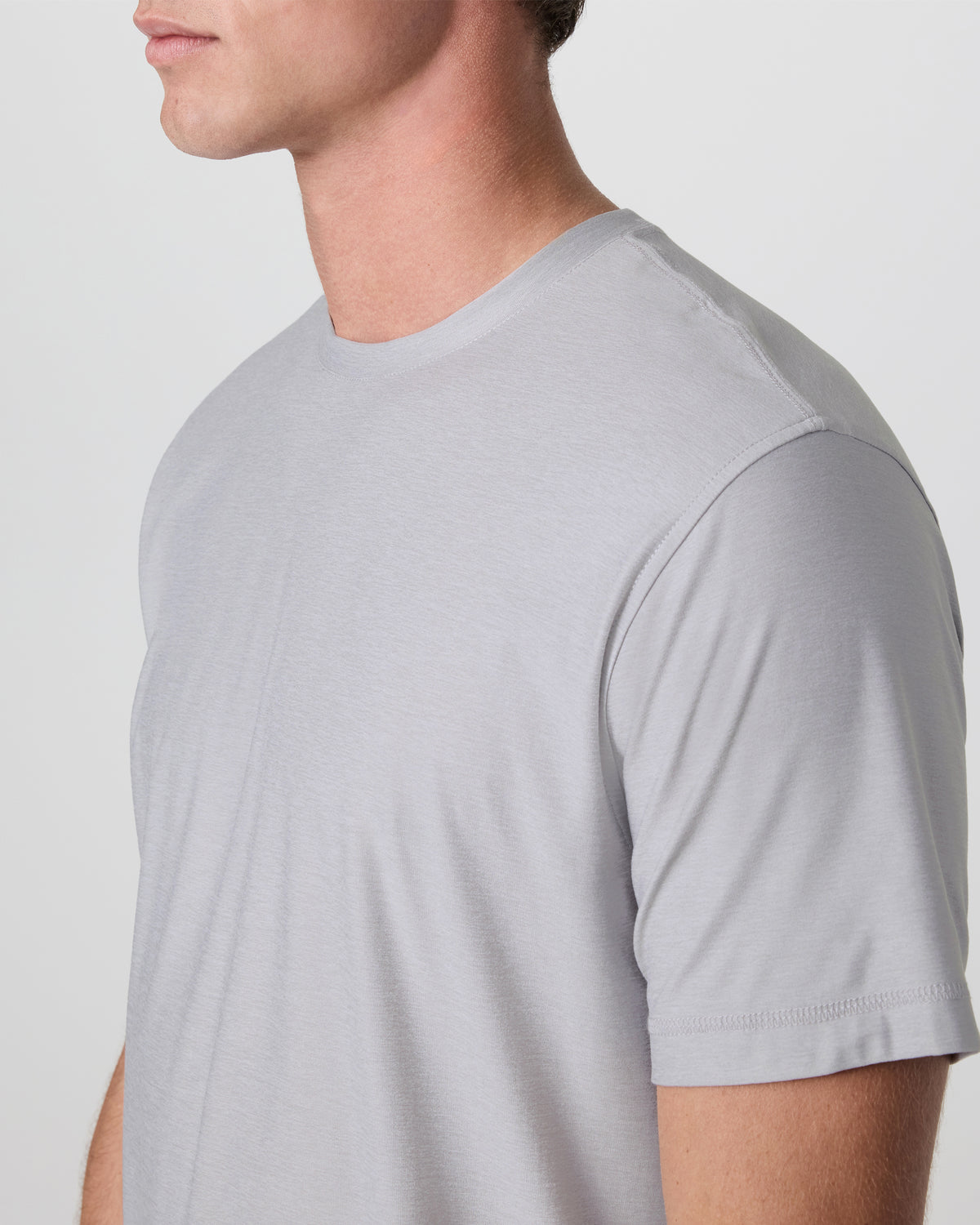 Men Vuori Strato Tech Tee Platinum White Tech Workout Shirt