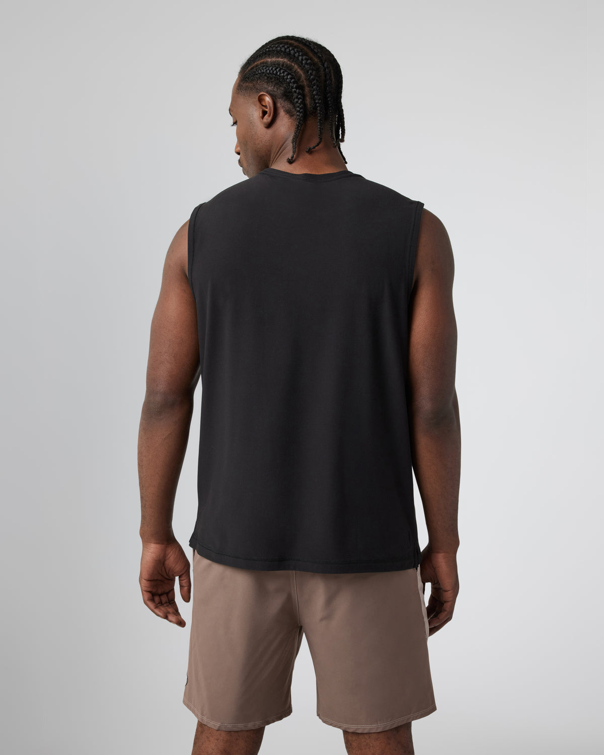 Men Vuori Strato Muscle Tee Men's Black Muscle Shirt