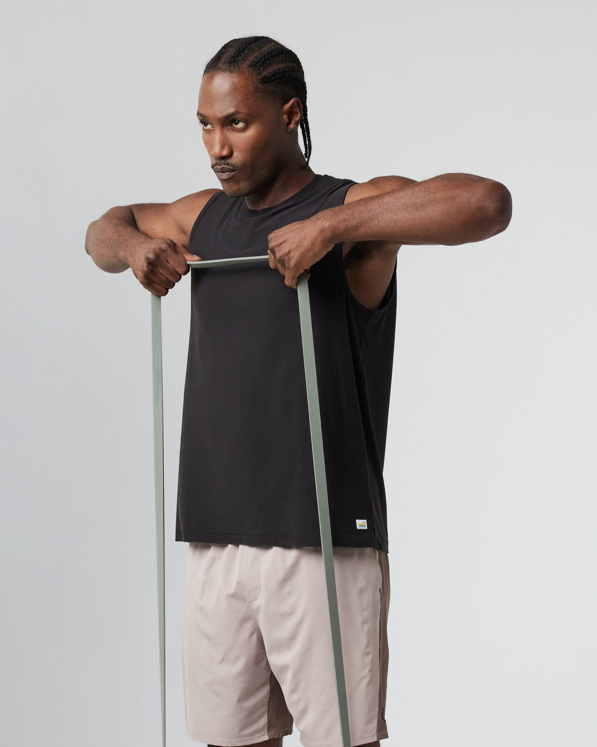 Men Vuori Strato Muscle Tee Men's Black Muscle Shirt