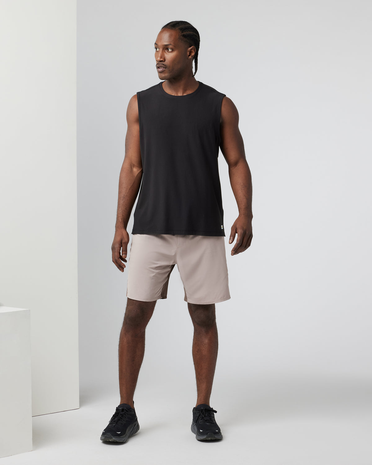 Men Vuori Strato Muscle Tee Men's Black Muscle Shirt