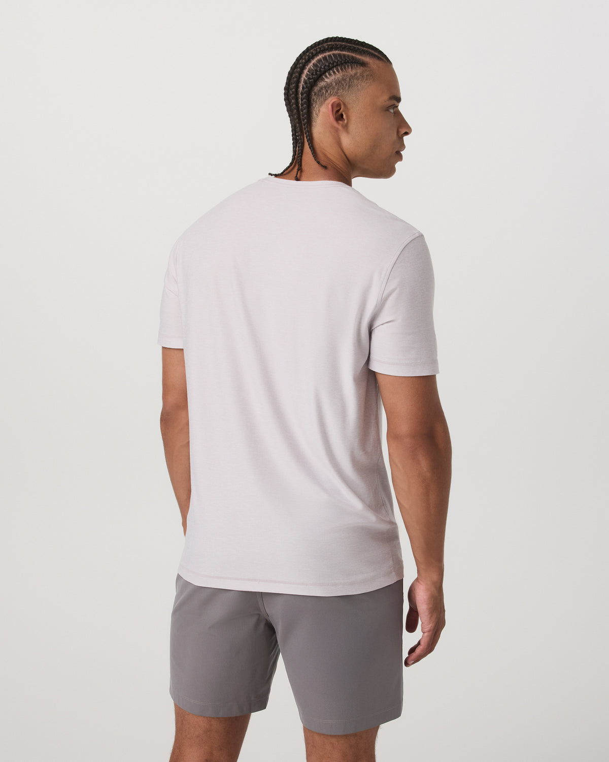 Men Vuori Strato Tech Tee Men's Thistle Heather Performance Shirt