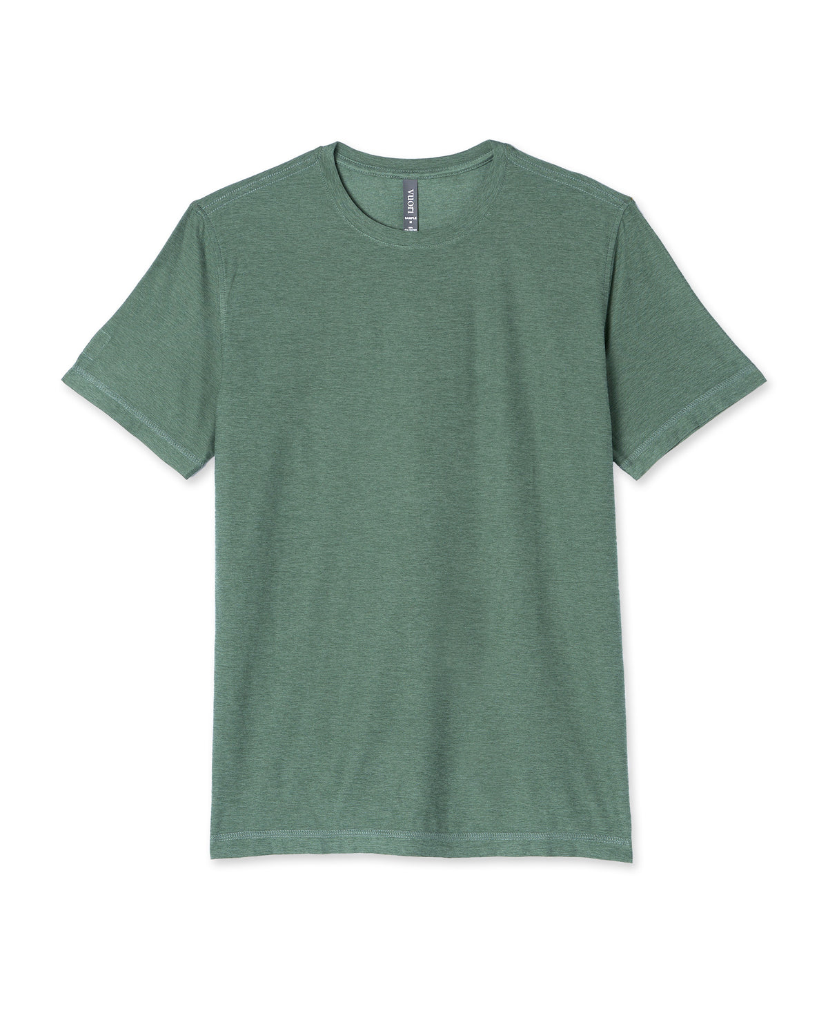 Men Vuori Strato Tech Tee Men's Sea Pine Heather Workout Shirt