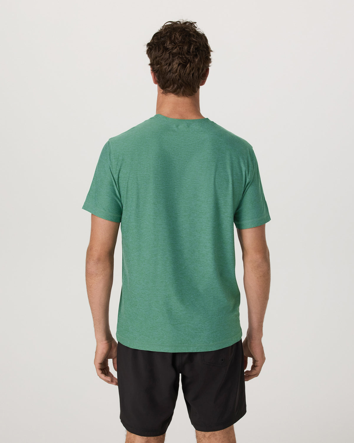 Men Vuori Strato Tech Tee Men's Hedge Green Workout Shirt