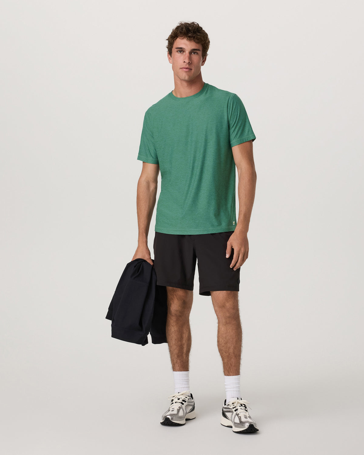Men Vuori Strato Tech Tee Men's Hedge Green Workout Shirt