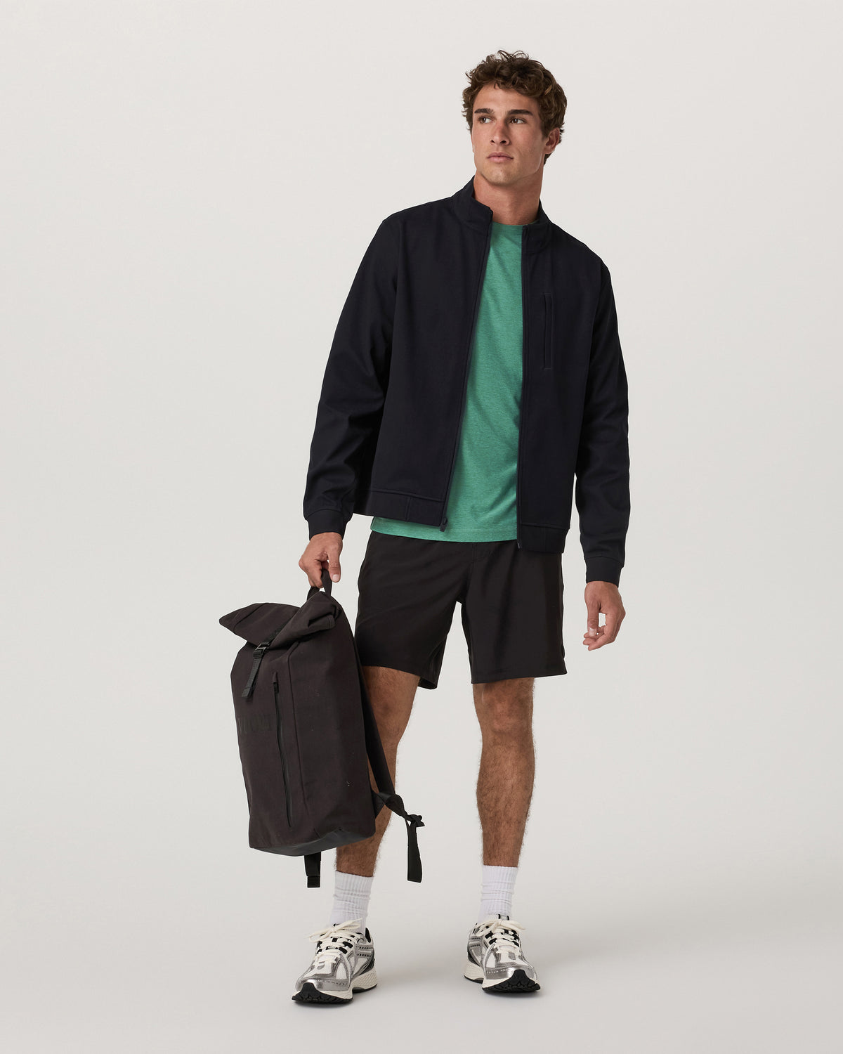 Men Vuori Strato Tech Tee Men's Hedge Green Workout Shirt