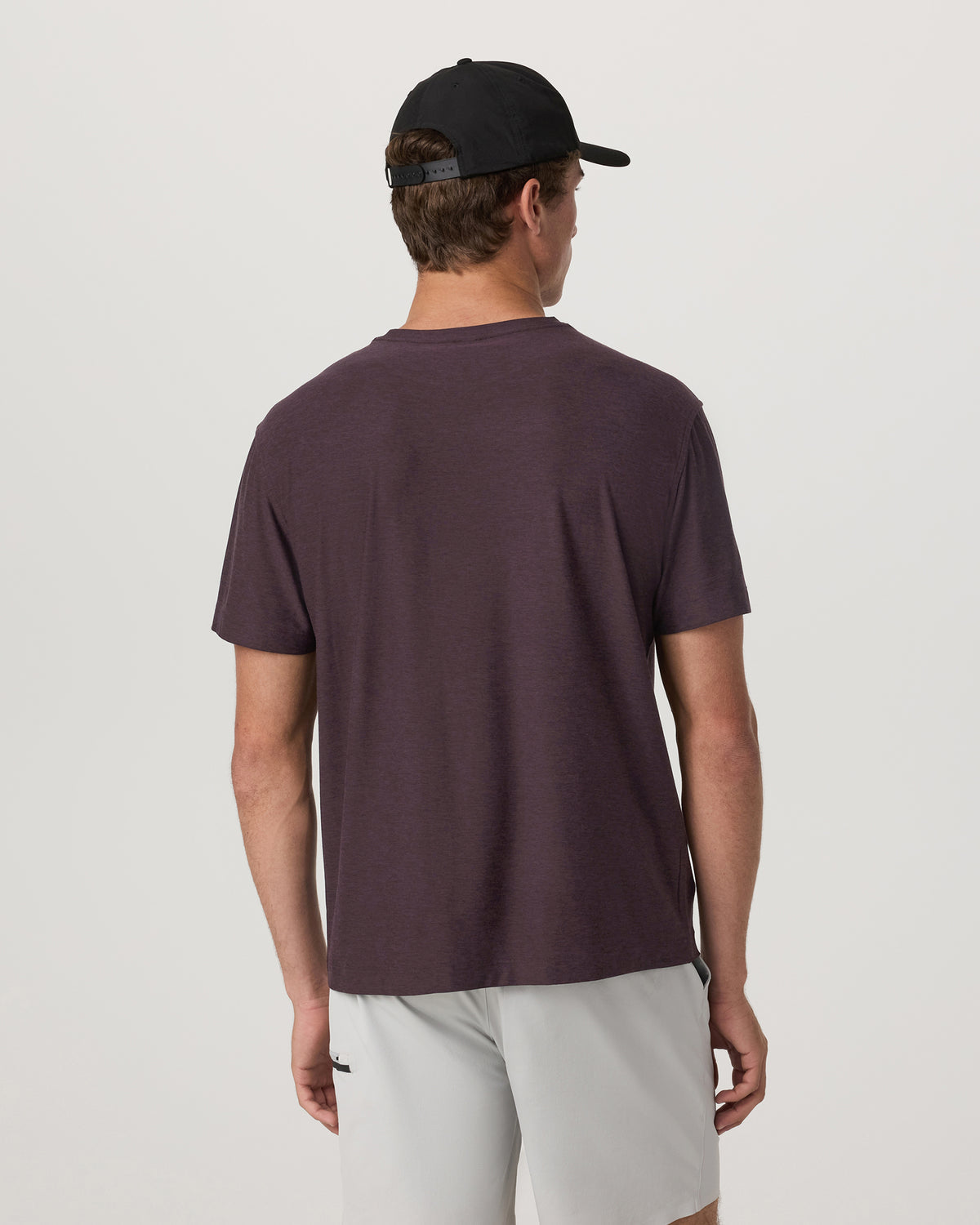 Men Vuori Short Sleeve Strato Pocket Tee - Relaxed Fit Raisin Heather