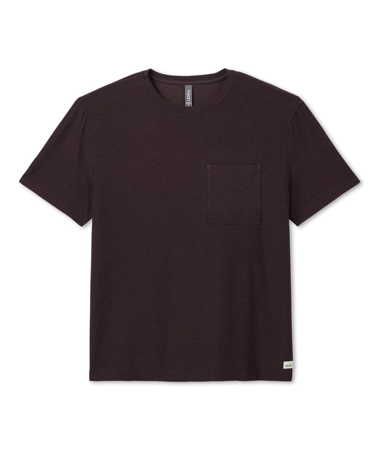 Men Vuori Short Sleeve Strato Pocket Tee - Relaxed Fit Raisin Heather