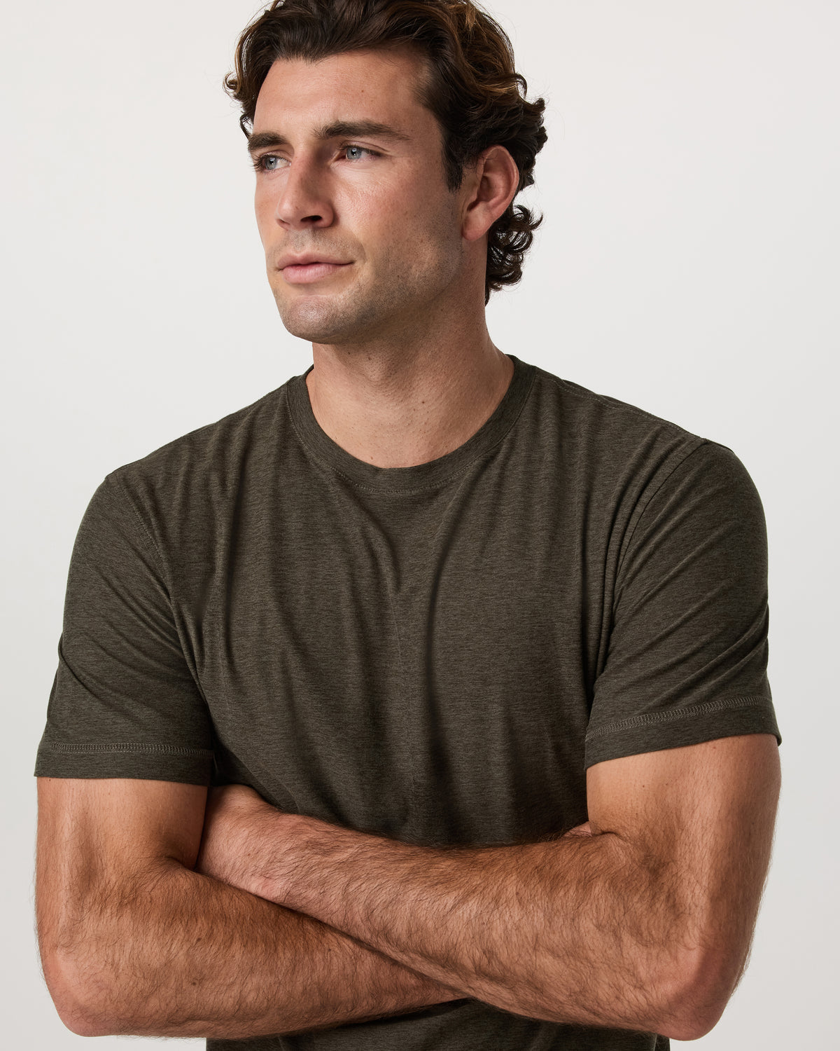 Men Vuori Strato Tech Tee Men's Dark Oregano Heather T-Shirt