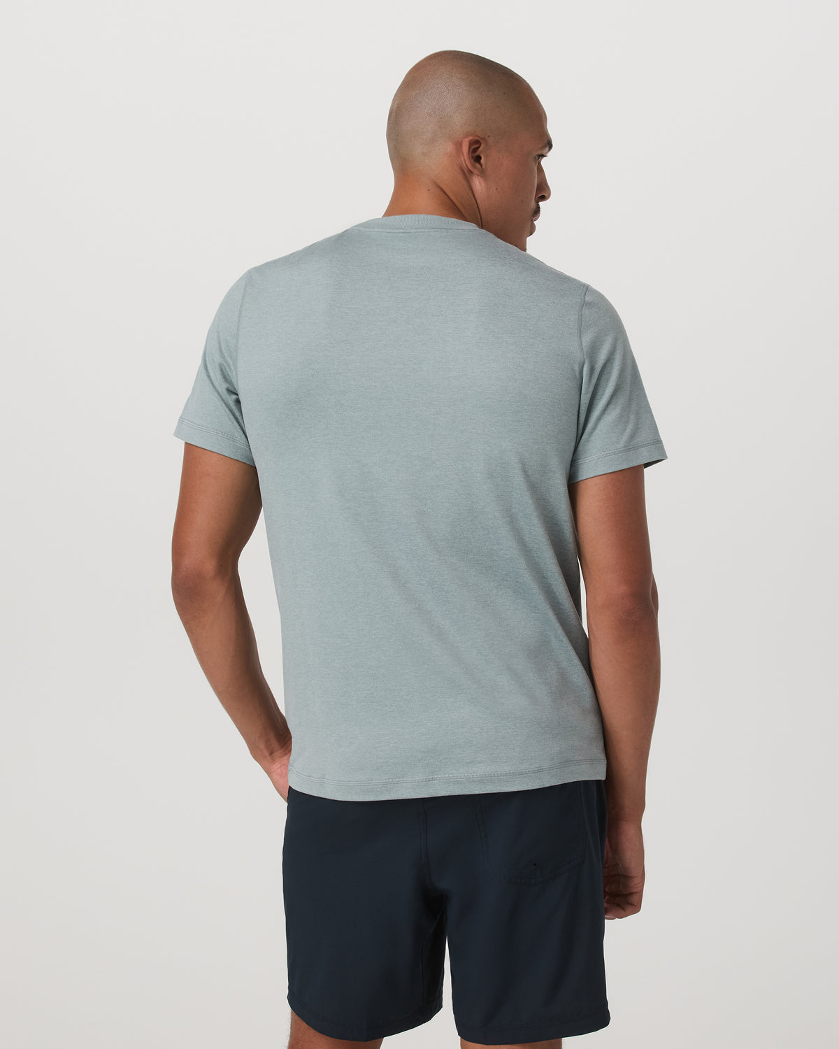Men Vuori Short Sleeve Ponto Performance Tee Misty Blue Heather