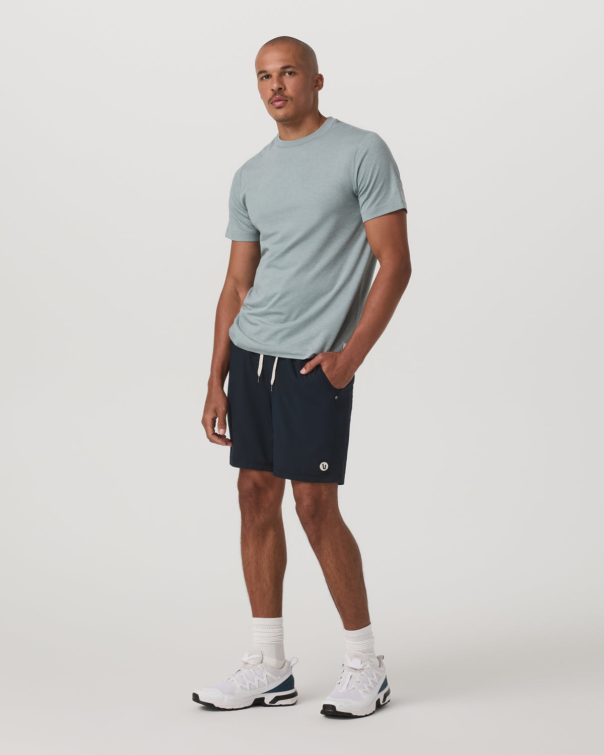 Men Vuori Short Sleeve Ponto Performance Tee Misty Blue Heather