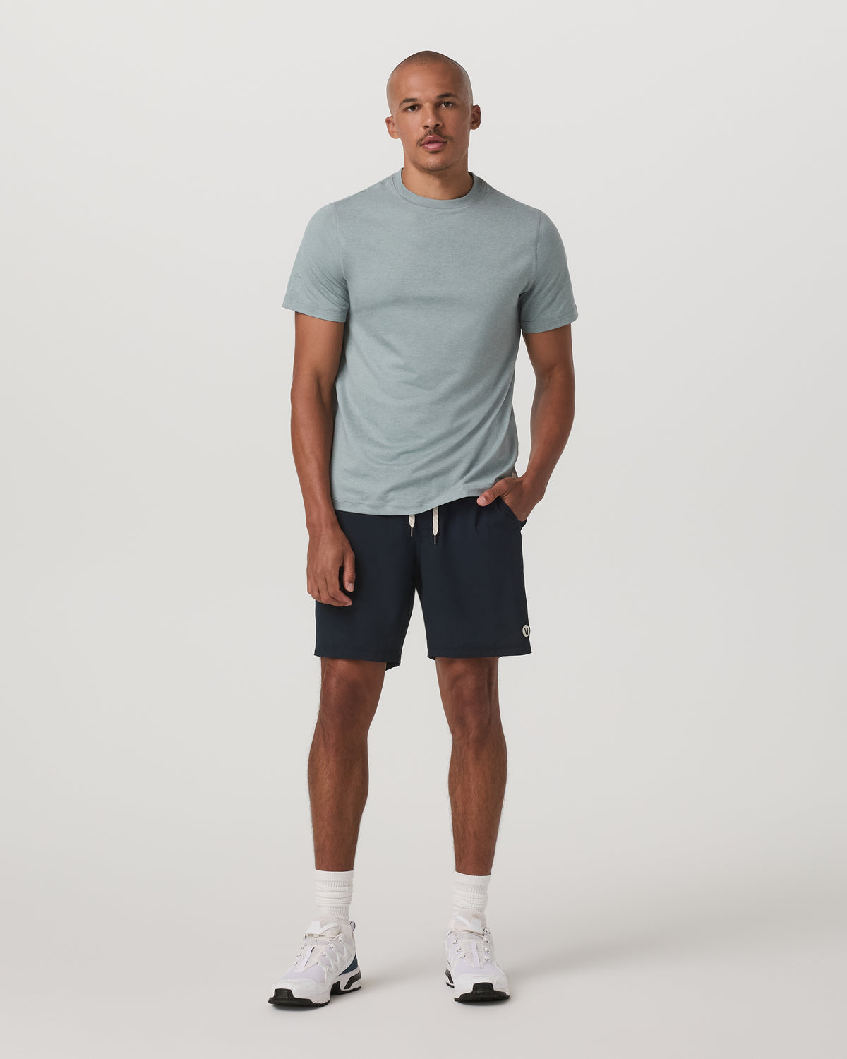 Men Vuori Short Sleeve Ponto Performance Tee Misty Blue Heather