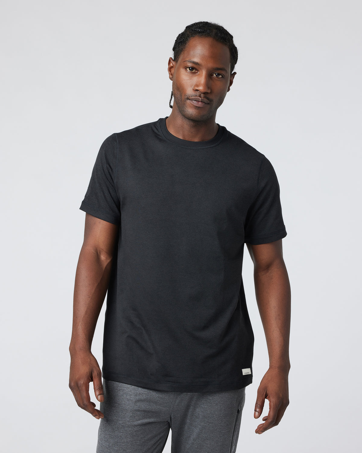 Men Vuori Short Sleeve Ponto Performance Tee Black Heather