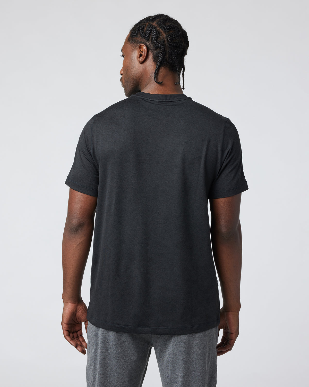 Men Vuori Short Sleeve Ponto Performance Tee Black Heather