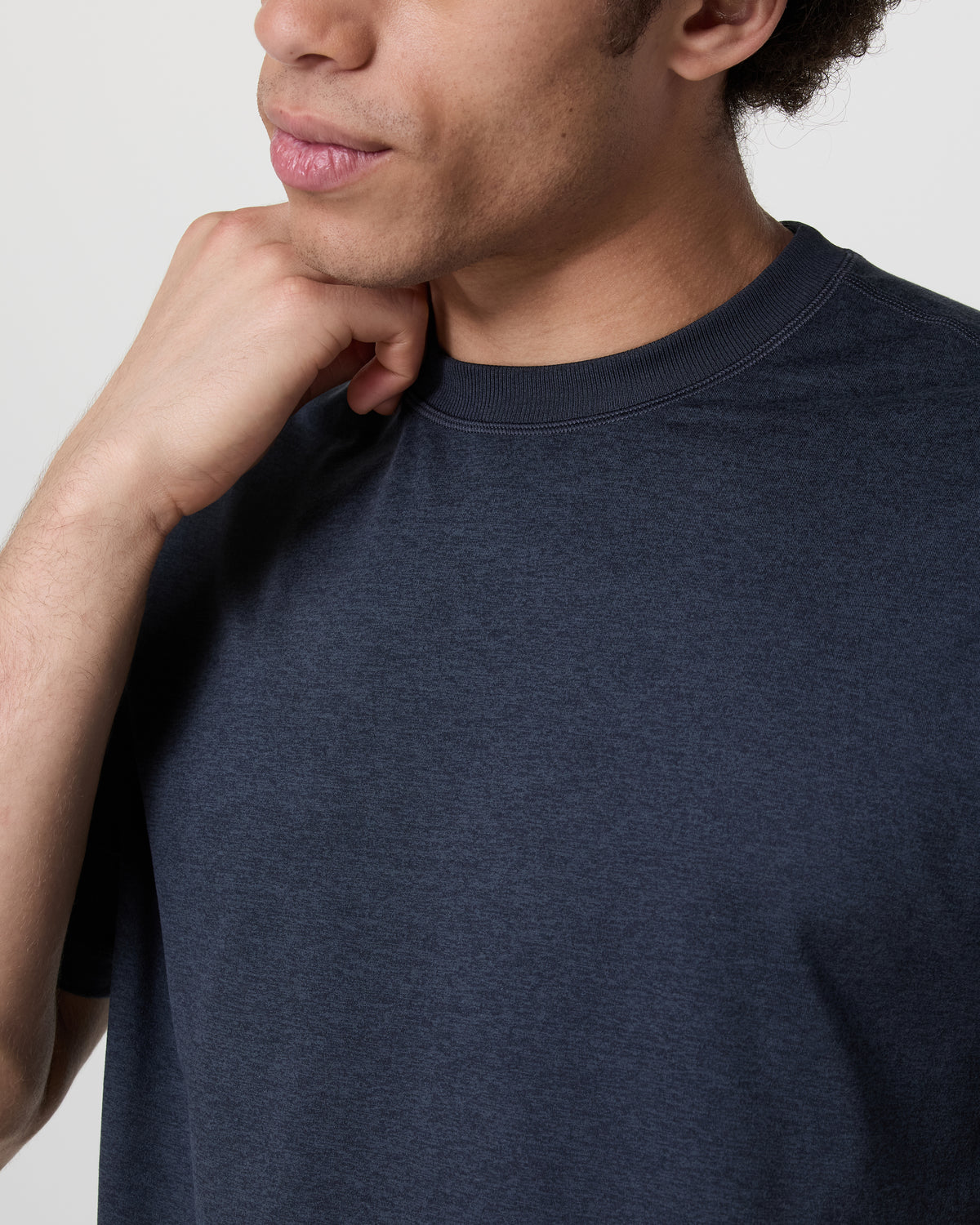 Men Vuori Short Sleeve Ponto Tee - Relaxed Fit Midnight Heather