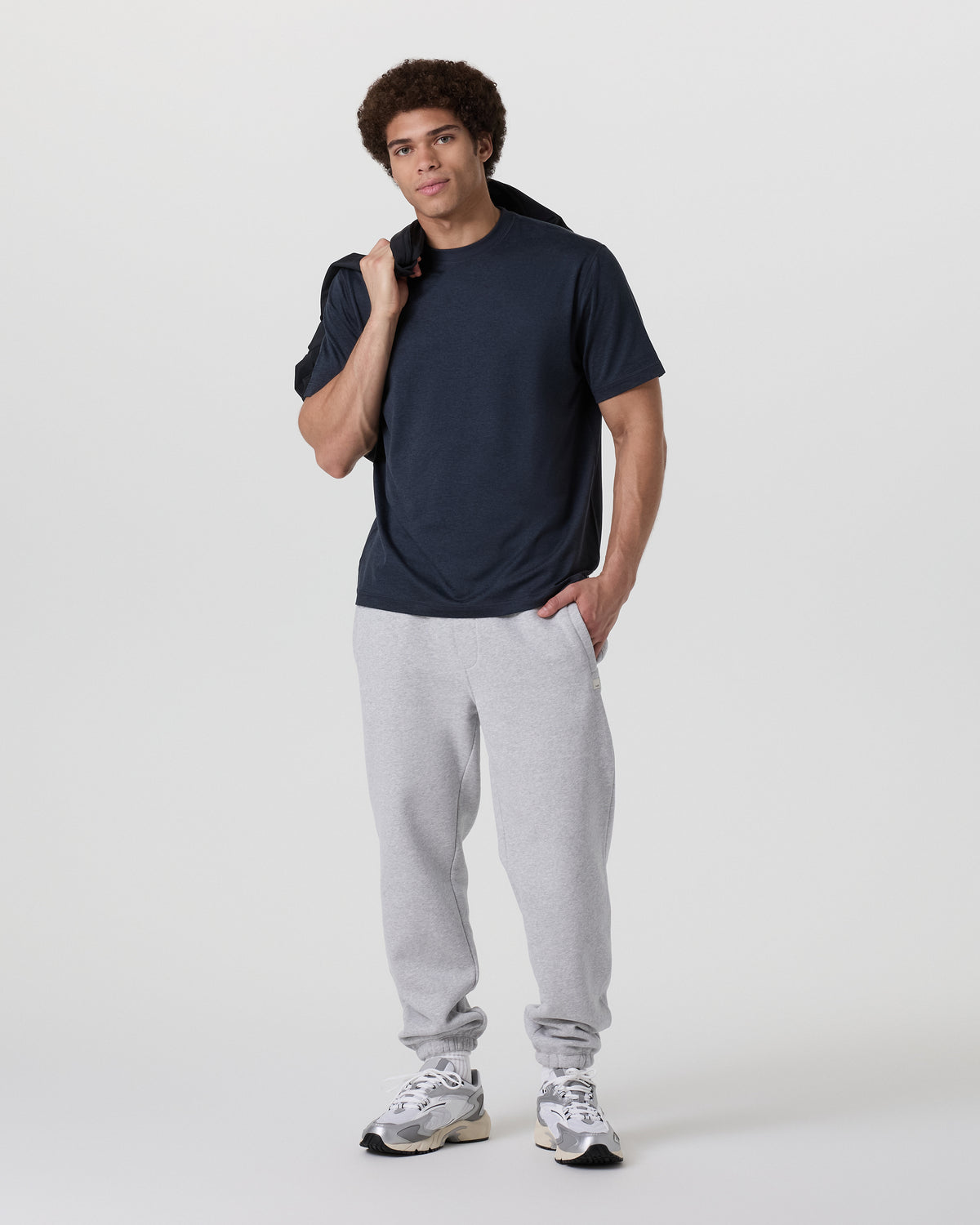 Men Vuori Short Sleeve Ponto Tee - Relaxed Fit Midnight Heather