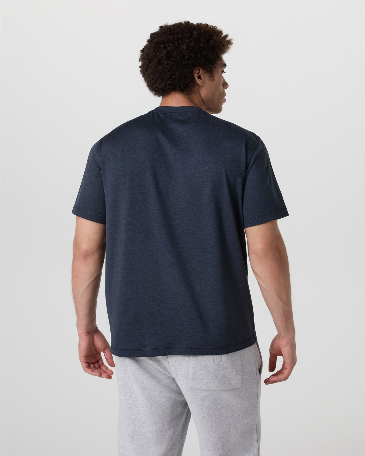 Men Vuori Short Sleeve Ponto Tee - Relaxed Fit Midnight Heather