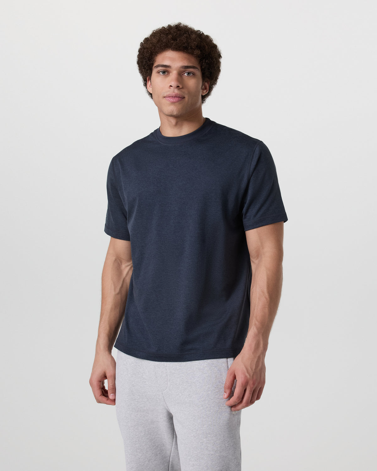 Men Vuori Short Sleeve Ponto Tee - Relaxed Fit Midnight Heather