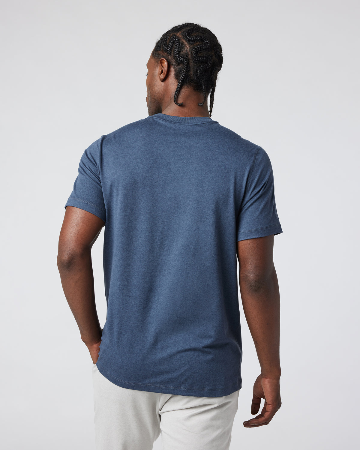 Men Vuori Short Sleeve Ponto Performance Tee Azure Heather