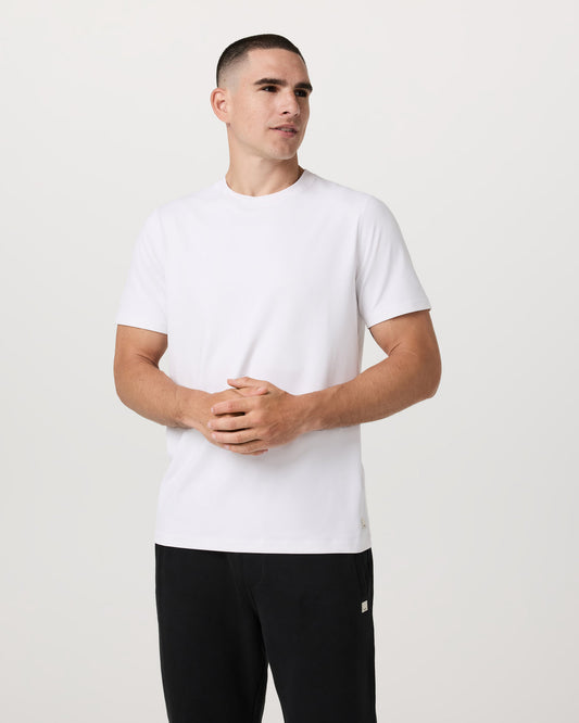 Men Vuori Men's Short Sleeve Ponto Performance Tee White