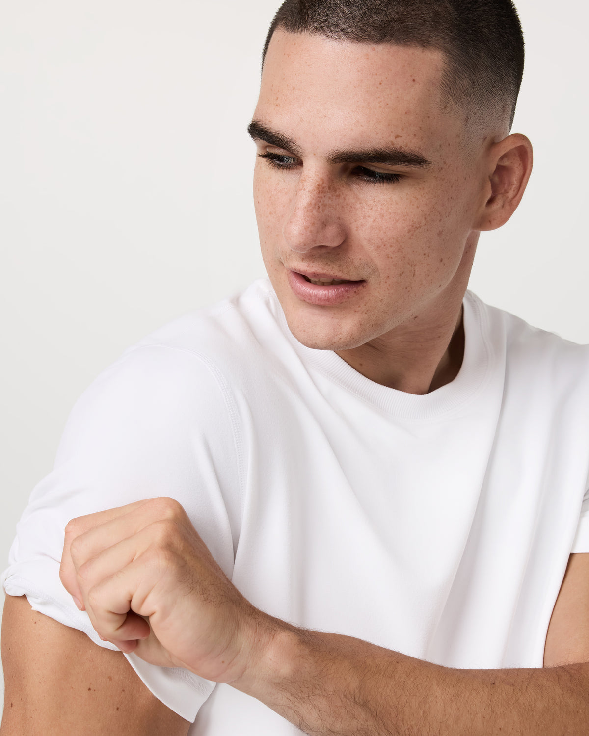 Men Vuori Men's Short Sleeve Ponto Performance Tee White